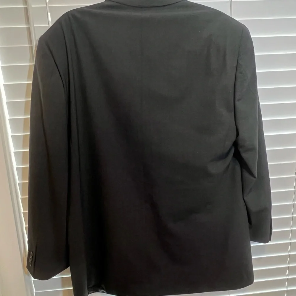 Armani Collezioni Mens 42R Wool Blazer Charcoal Grey 3-Button Sport Coat Italy